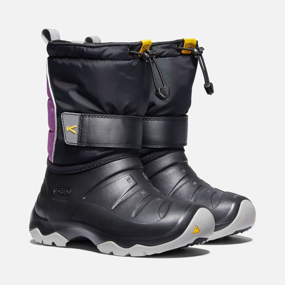 Bottes de Neige Keen Enfant Noir/Violette | Lumi Ii Waterproof | RBPQC-0942